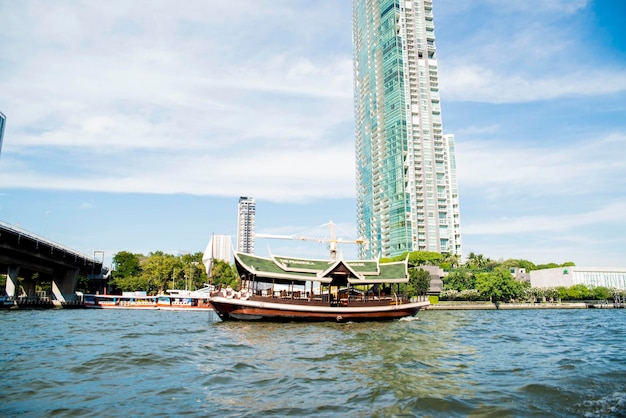 A beautiful view of Chao Phraya River in Bangkok Thailand