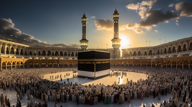 The beautiful view of the city of mecca and also the place of worship of the kaaba