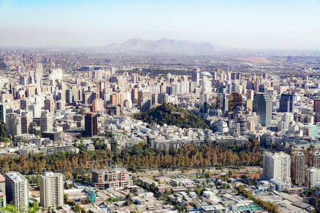 Прекрасный вид на город Сантьяго де Чили