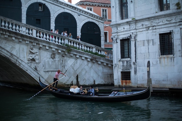 beautiful view of the city on the waters of Ventia in Italy