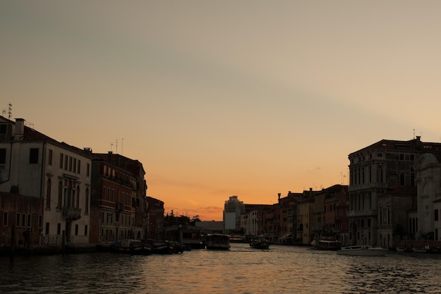 beautiful view of the city on the waters of Ventia in Italy