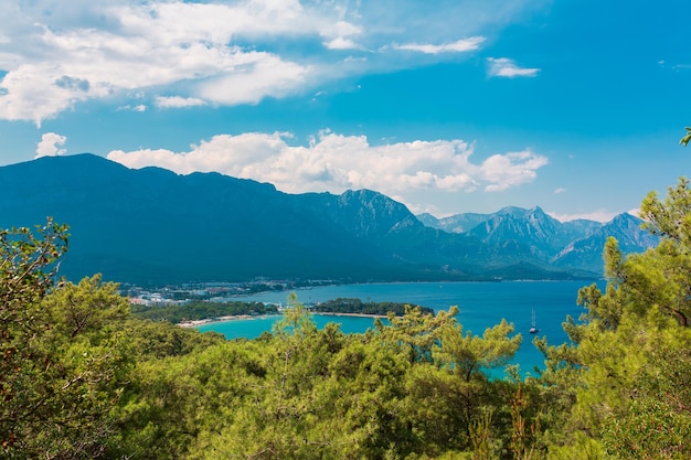 Photo beautiful view on coast near kemer antalya turkey kemer antalya mediterranean region turkey lycia