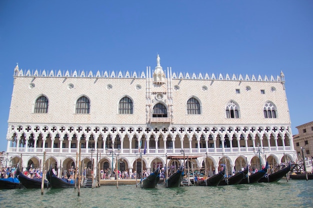 Beautiful view of the Doges Palace and St. Marks Basilica in Venice, Italy