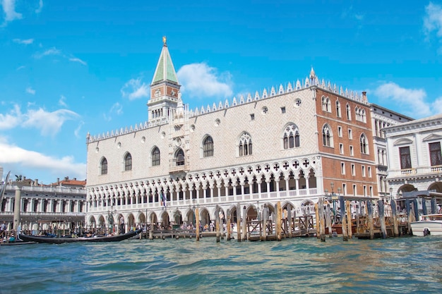 Beautiful view of the Doges Palace and St. Marks Basilica in Venice, Italy