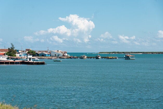 Beautiful view at the entrance of a coastal city in Cuba Gibara Holguin