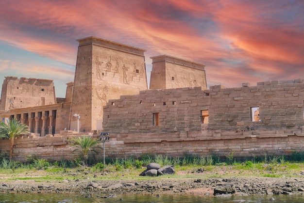 Beautiful view of the famous Philae Temple Aswan Egypt