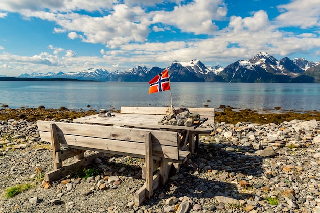 Beautiful view of the fjord in Norway