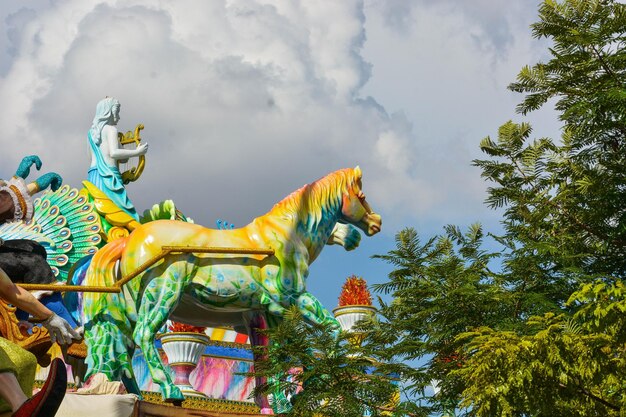 A beautiful view of the floats for the Brazilian carnival