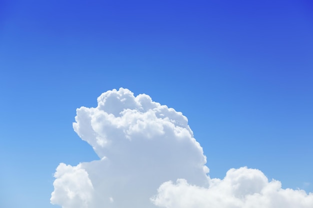 Beautiful view of fluffy white clouds in blue sky