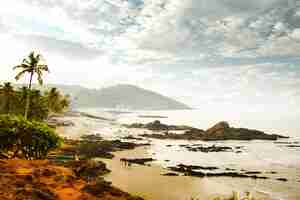 Photo beautiful view to goa beach from high india