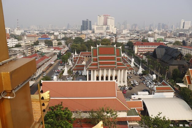 A beautiful view of Golden Mount temple located in Bangkok Thailand