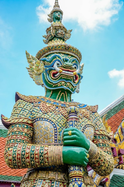 A beautiful view of Grand Palace the Wat Phra Kaew Museum located in Bangkok Thailand