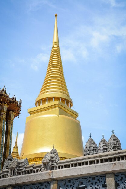 A beautiful view of Grand Palace the Wat Phra Kaew Museum located in Bangkok Thailand