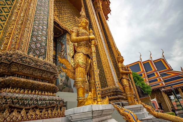 태국 방콕의 왓 프라깨오 왕궁의 아름다운 전망