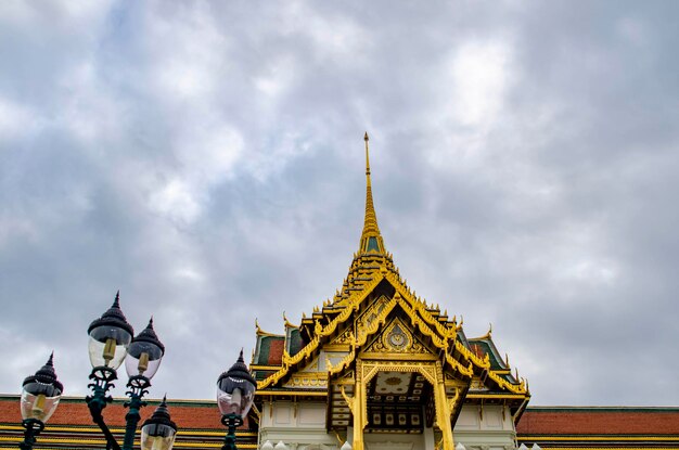 A beautiful view of Grand Palace the Wat Phra Kaew Temple in Bangkok Thailand