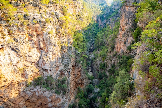 Beautiful view of Guver Canyon in Nature Park near Antalya in Turkey