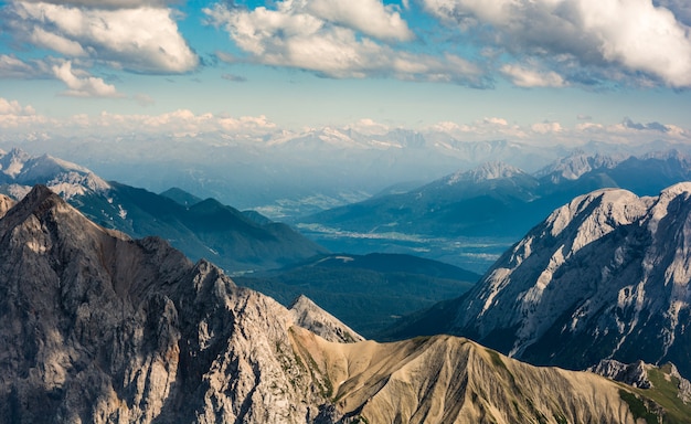 Beautiful view of the high mountains and hills