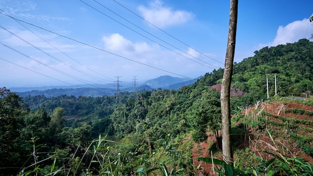 Beautiful view of the hills on a sunny morning