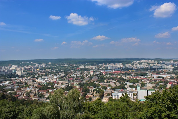 beautiful view to the housetops in Lvov city