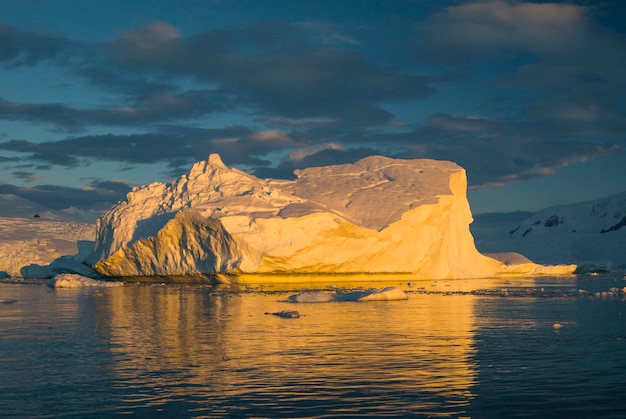 Beautiful view of icebergs in antarctica