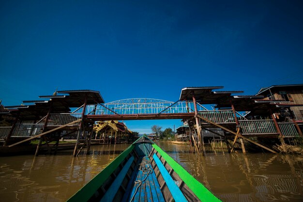 미얀마 인레 호수의 아름다운 전망