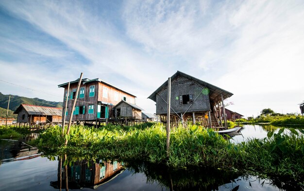 Una bellissima vista del lago inle myanmar