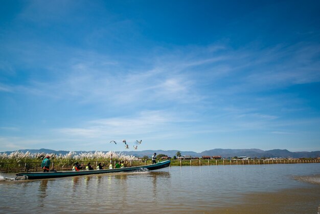 Красивый вид на озеро Инле Мьянма