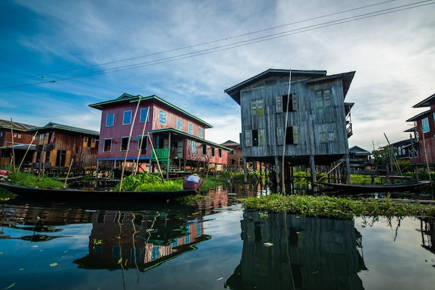 Una bellissima vista del lago inle myanmar