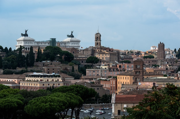 Beautiful view of italyan Rome at summer