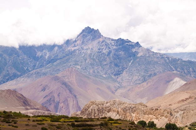 Beautiful view of Jomsom valley in Low Mustang, Nepal