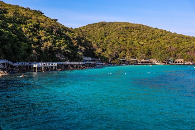 Una bellissima vista dell'isola di koh larn in thailandia