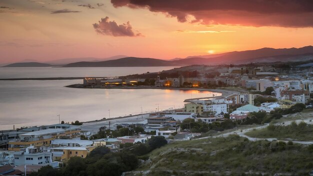 Beautiful view of the kyrenia bay in kyrenia girne north cyprus