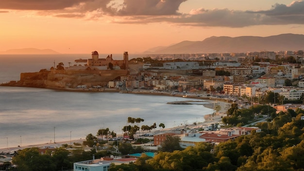 Beautiful view of the kyrenia bay in kyrenia girne north cyprus