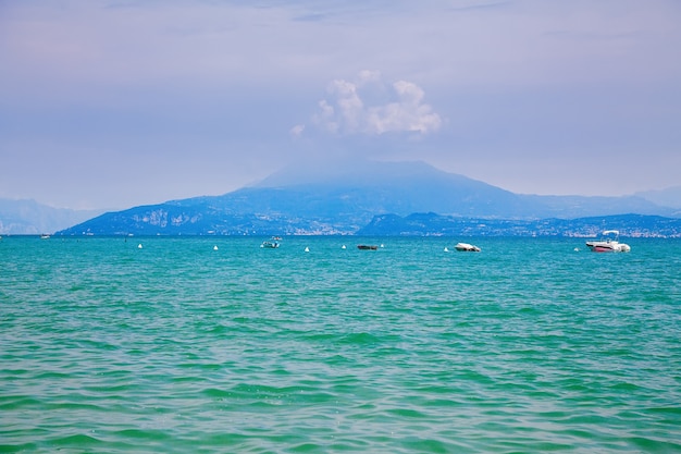 Beautiful view of lake Garda in Sirmione area