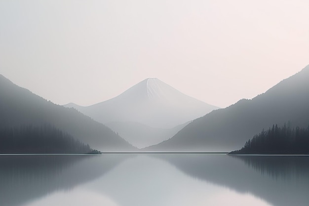 山の湖の美しい景色