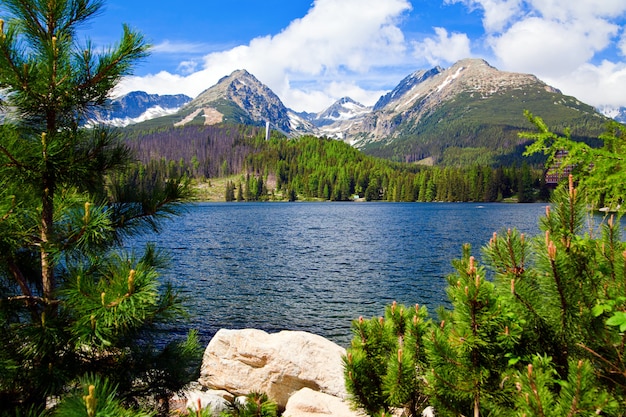 Bella vista sul lago in slovacchia