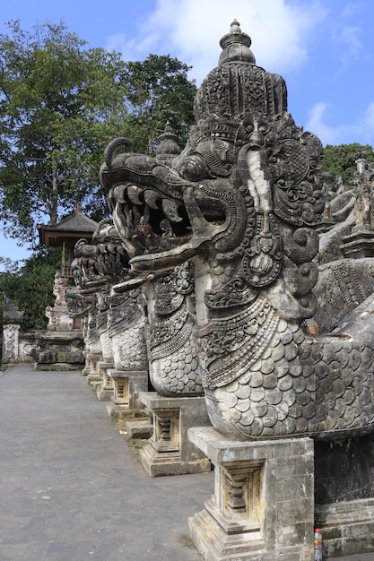 A beautiful view of Lempuyang temple located in Bali Indonesia