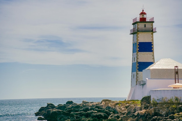 Beautiful view of a lighthouse in the evening