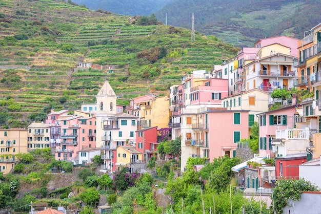 Beautiful view to Manarola city