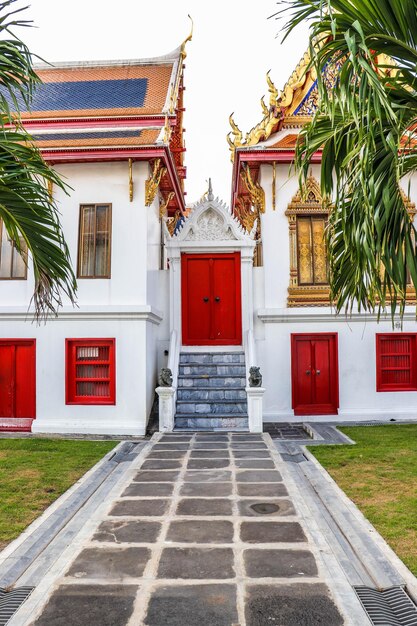 A beautiful view of Marble Temple located in Bangkok Thailand