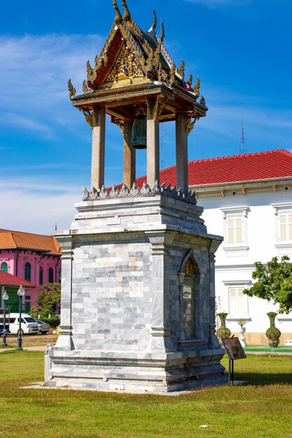 A beautiful view of Marble Temple located in Bangkok Thailand