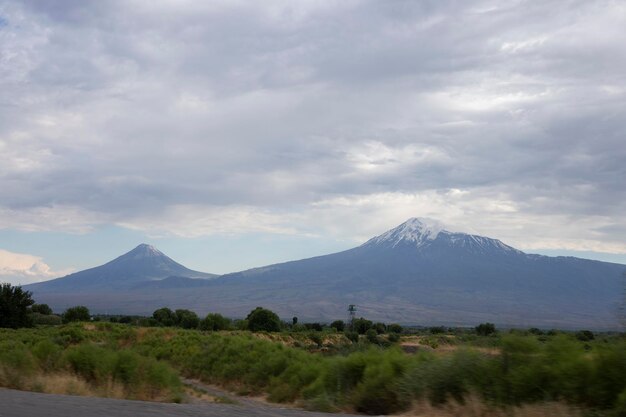 A beautiful view of Mountain Ararat during the day Armenia