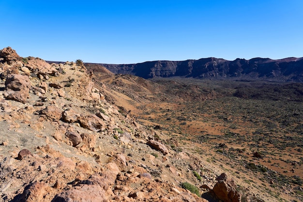 Beautiful view of the mountain chain Terrain similar to the Martian landscape