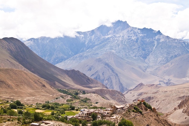 Beautiful view of Mukhtinath valley in Low Mustang, Nepal