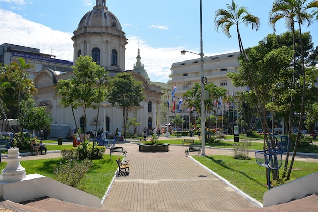 Foto una bellissima vista del museo di assuncion paraguay