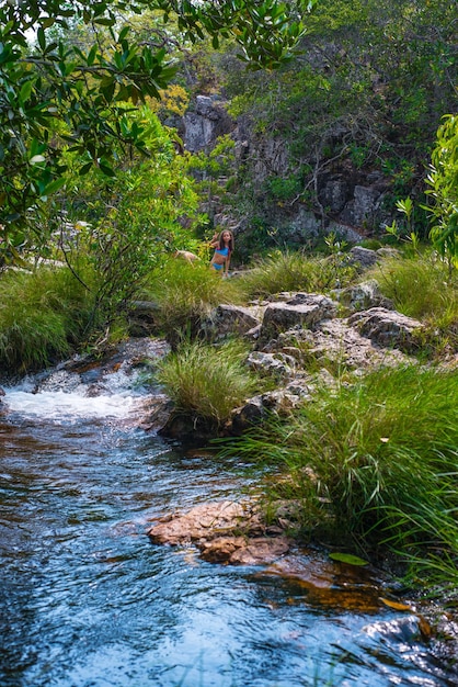 Alto Paraiso Goias Brazil에 위치한 Chapada dos Veadeiros의 아름다운 자연 경관