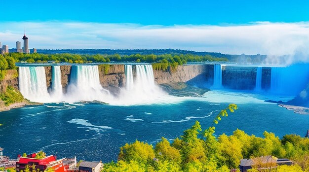 Beautiful view of niagara falls canada