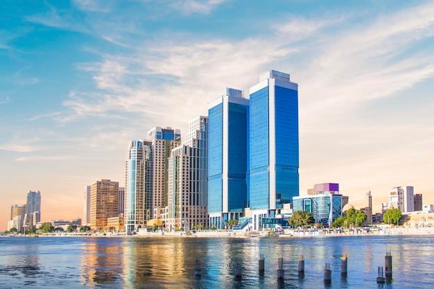 Beautiful view of the Nile embankment in the center of Cairo, Egypt