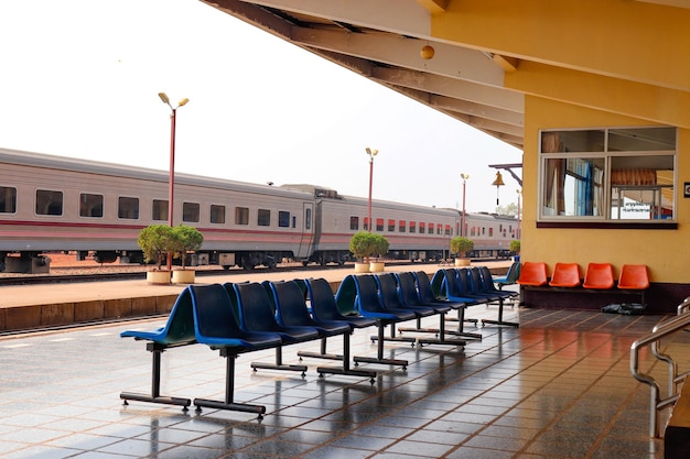 A beautiful view of nong khai train station in thailand