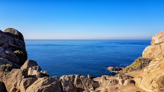 Beautiful view of the ocean and mountains